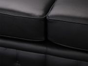 Sofá Chesterfield de Couro 2 Lugares - Preto Pigmentado - Mempra