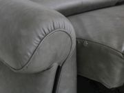 Sofá Reclinável Elétrico de Couro Belarus - Cement Grey - Mempra 