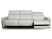 Sofá Reclinável Elétrico de Couro Legend - Off White - Mempra (3 módulos)